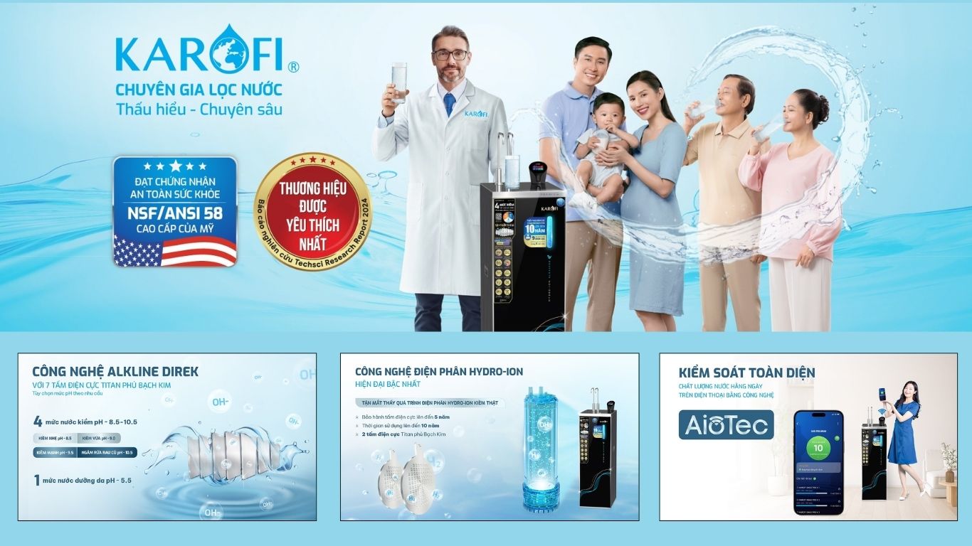 Karofi Thông Minh-Định nghĩa mới về chuẩn mực lọc nước tại Việt Nam