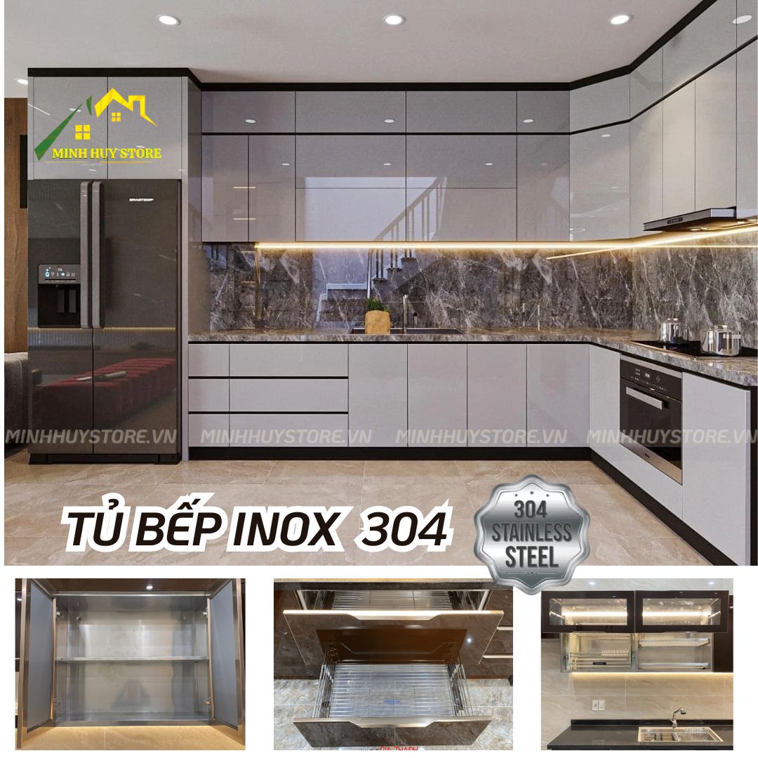 Tủ Bếp Inox Cánh Kính – Lựa Chọn Hoàn Hảo Cho Căn Bếp Hiện Đại