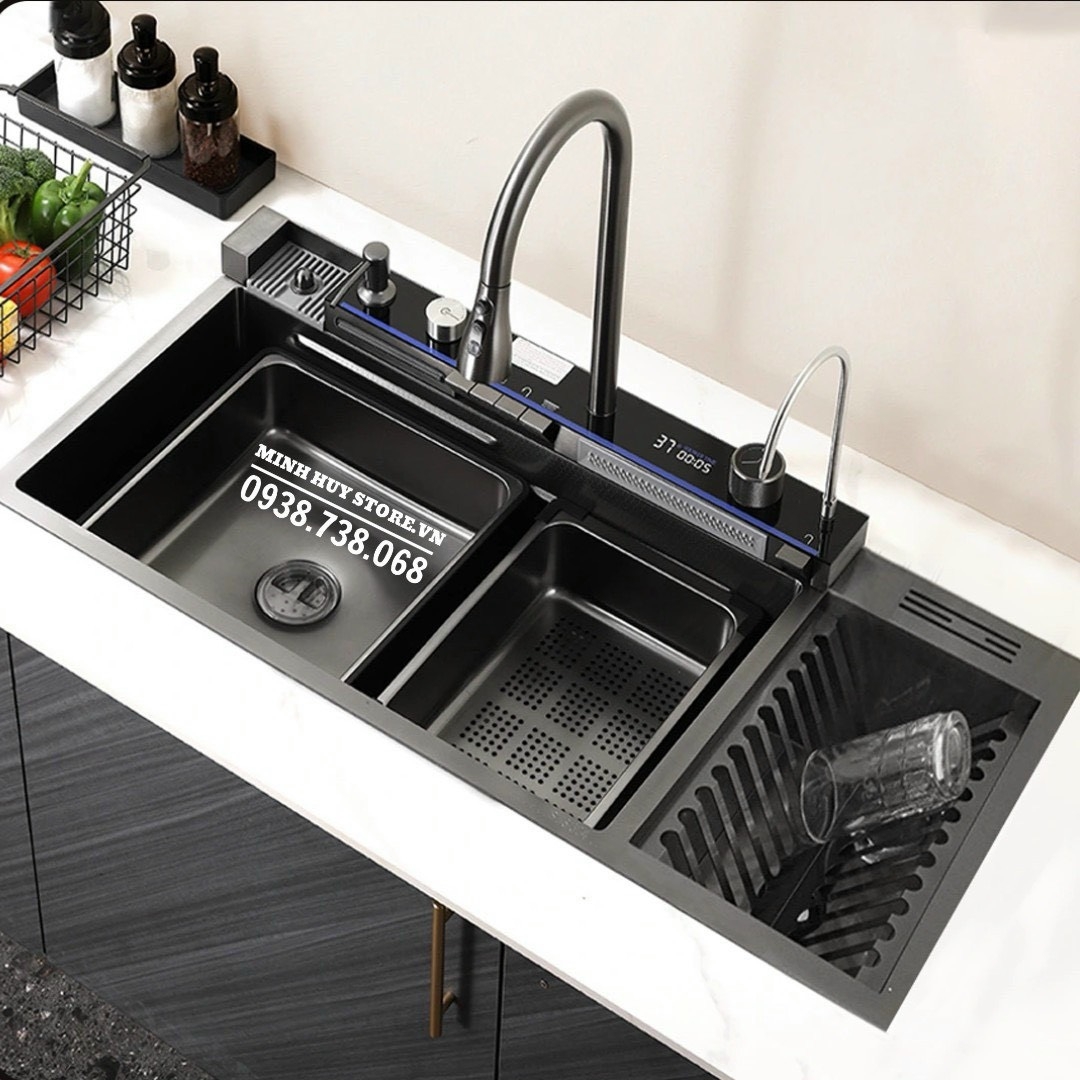 Chậu 5 phím SUS304 phủ nano 3D chống trầy