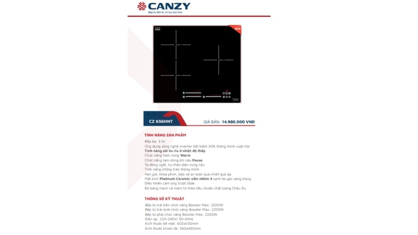 Bếp Từ Canzy CZ 656HNT
