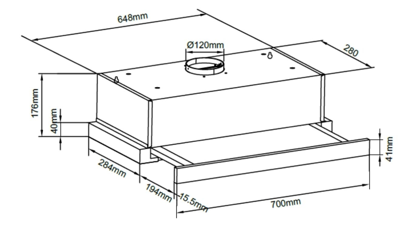Hút Mùi Âm Tủ Canzy CZ-D700B