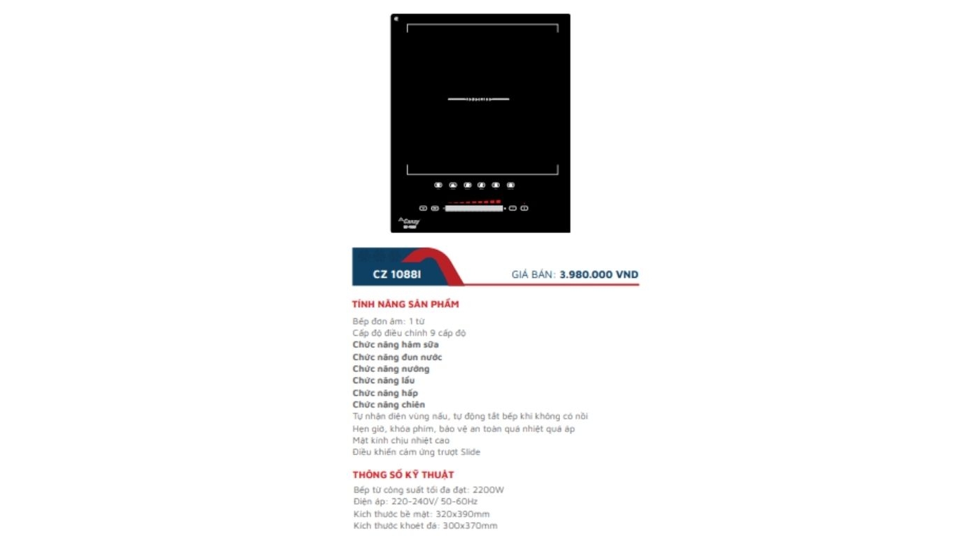bếp từ CANZY CZ 1088I