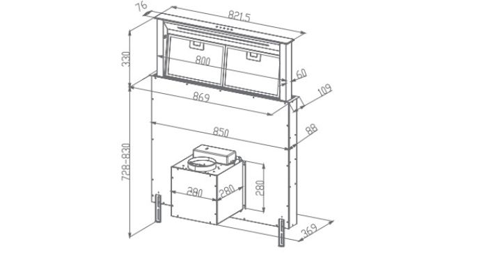 Máy Hút Khói Khử Mùi - Âm Bàn CZ KD9