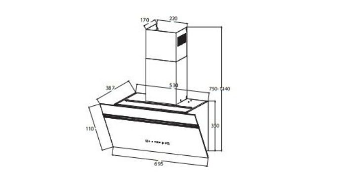 Máy Hút Mùi Kính Vát Canzy CZ KV6670 PRO (NEW)