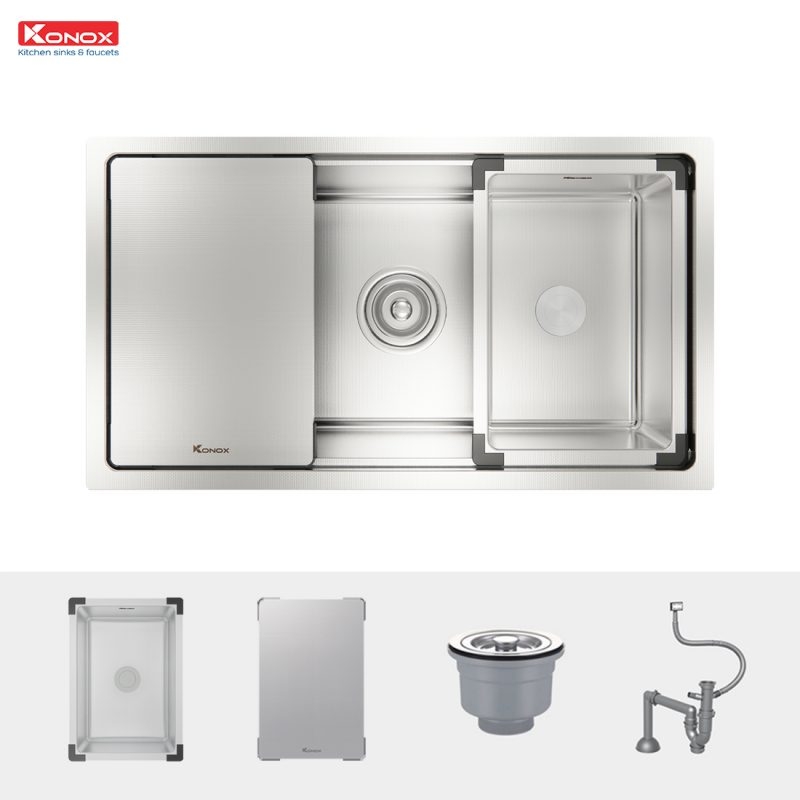 Chậu rửa bát chống xước Undermount Sink KN8146SU Dekor Full