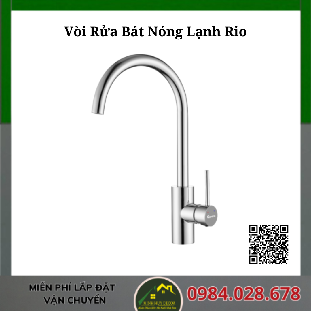 Vòi Rửa Bát Nóng Lạnh Rio