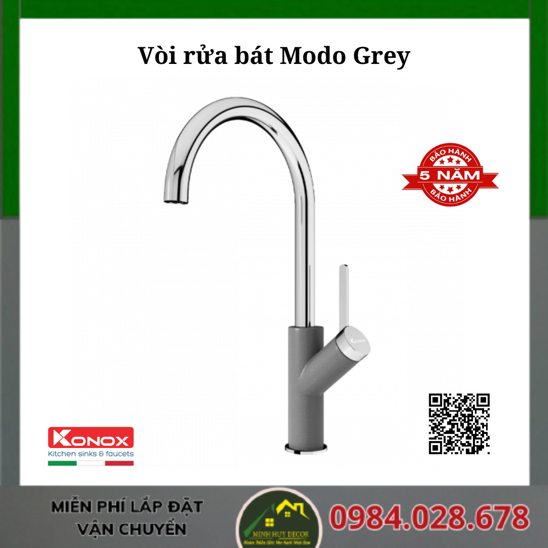 Vòi rửa bát Modo Grey