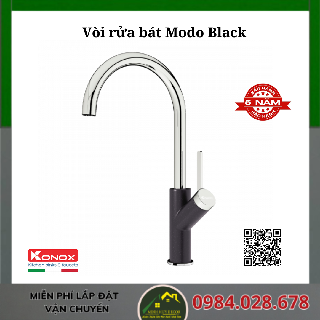 Vòi rửa bát Modo Black