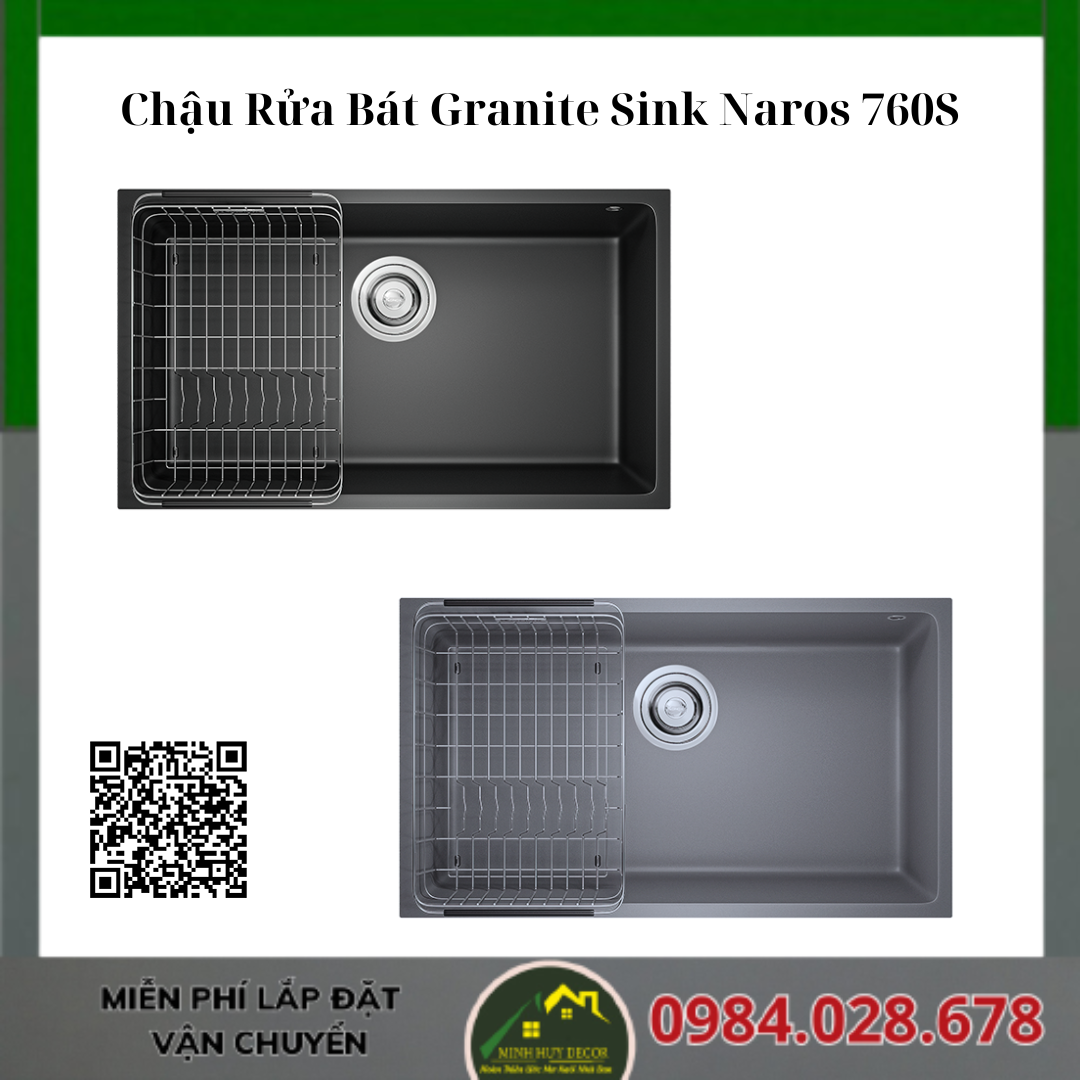 Chậu Rửa Bát Granite Sink Naros 760S