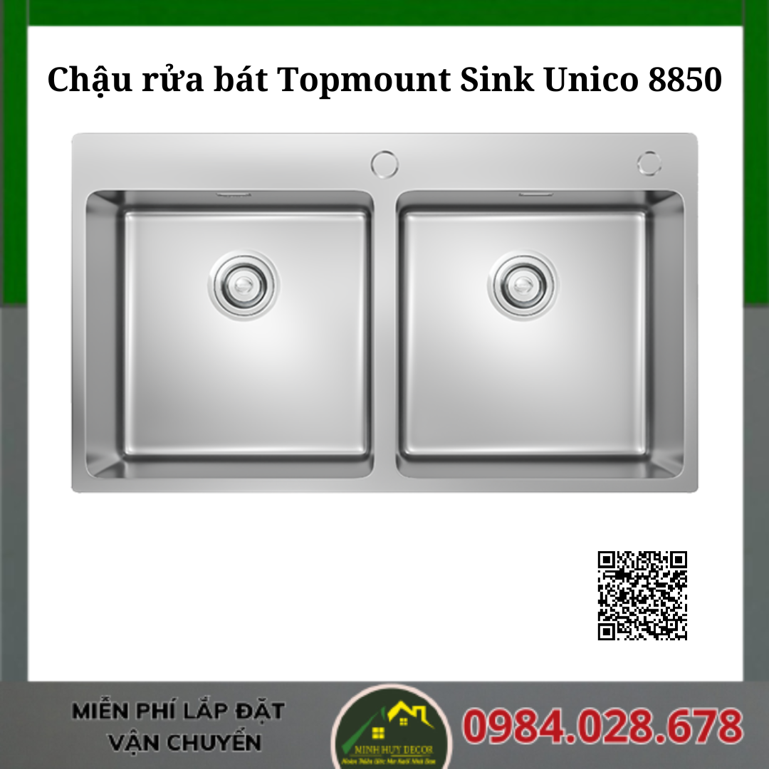 Chậu rửa bát Topmount Sink Unico 8850