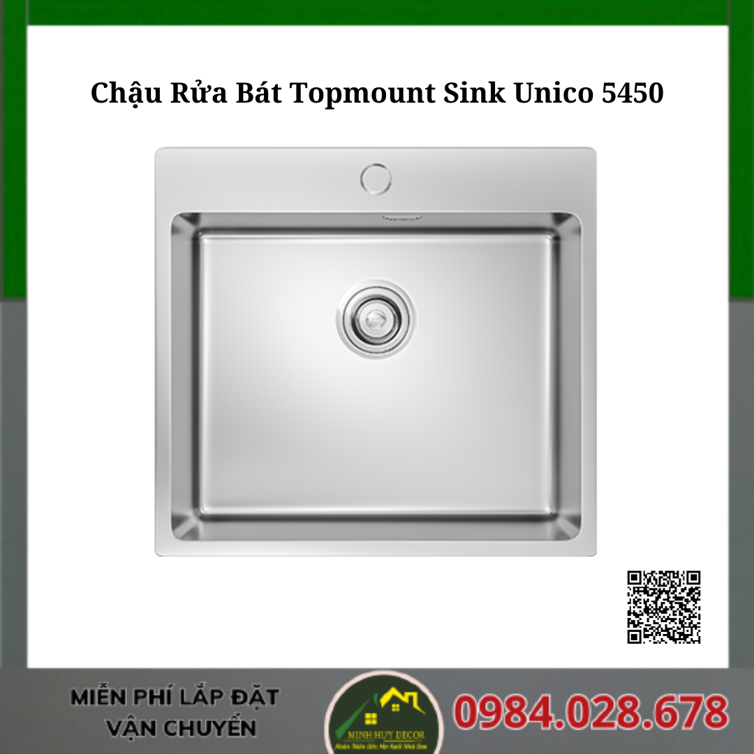 Chậu rửa bát Topmount Sink Unico 5450
