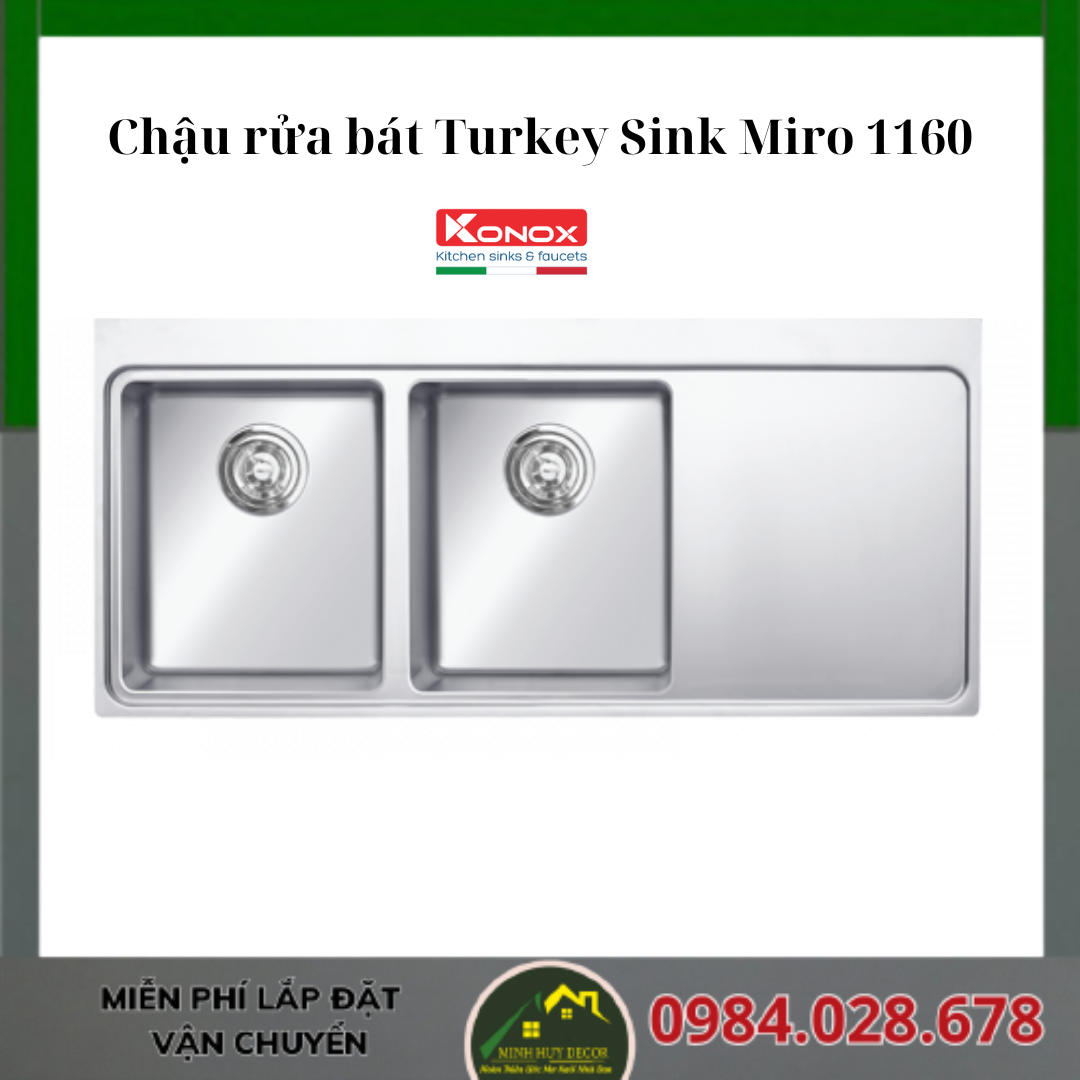 Chậu rửa bát Turkey Sink Miro 1160