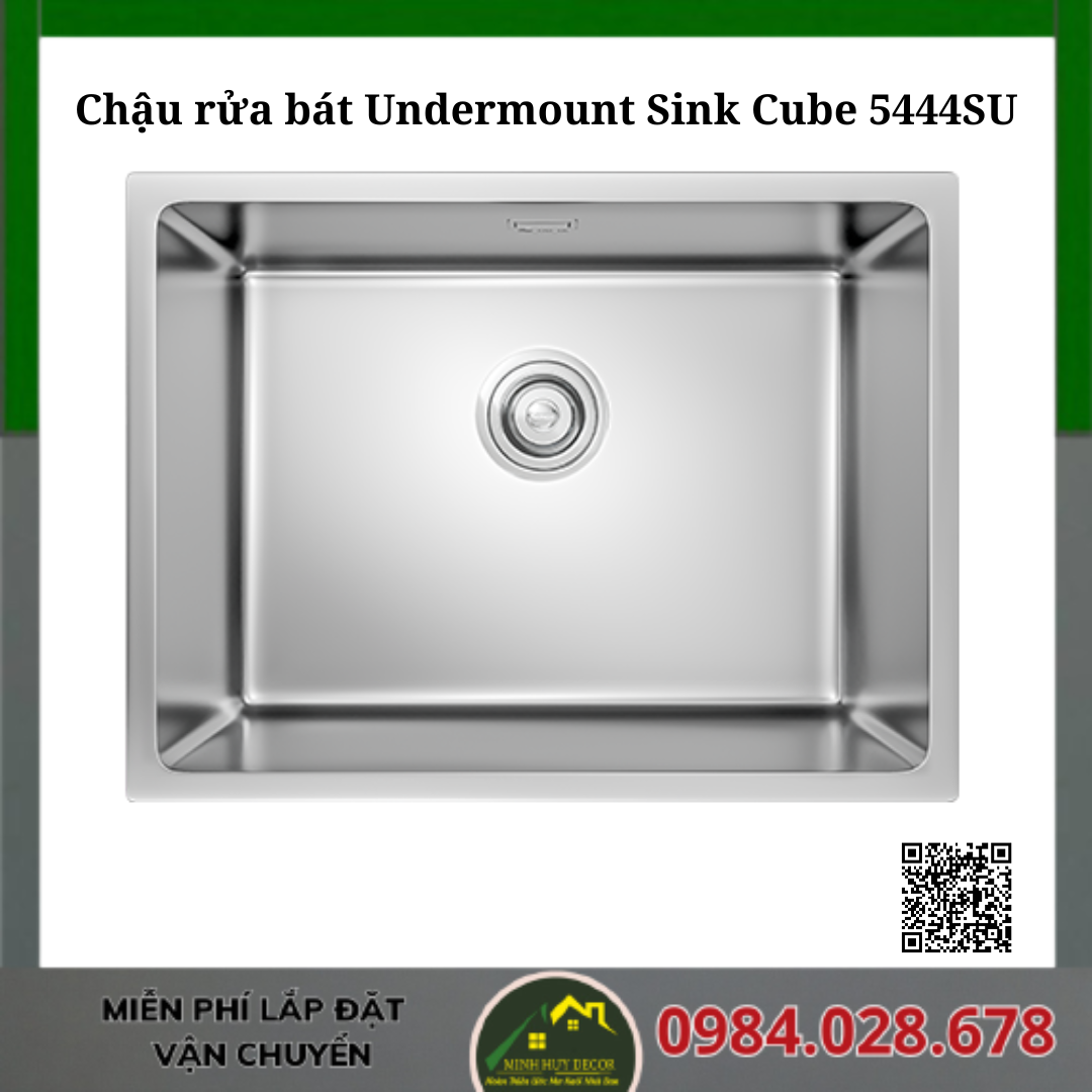 Chậu rửa bát Undermount Sink Cube 5444SU