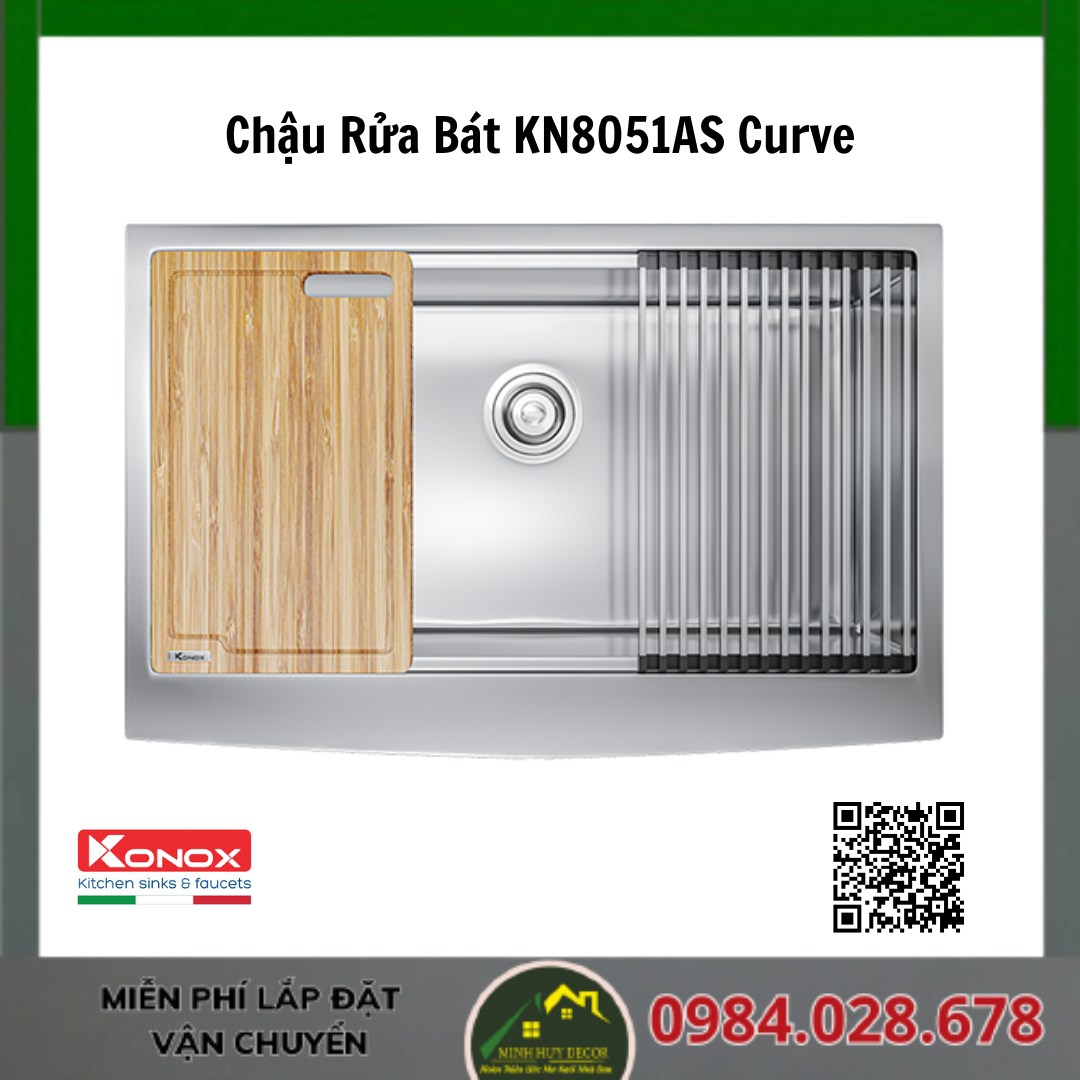 Chậu rửa bát KN8051AS Curve