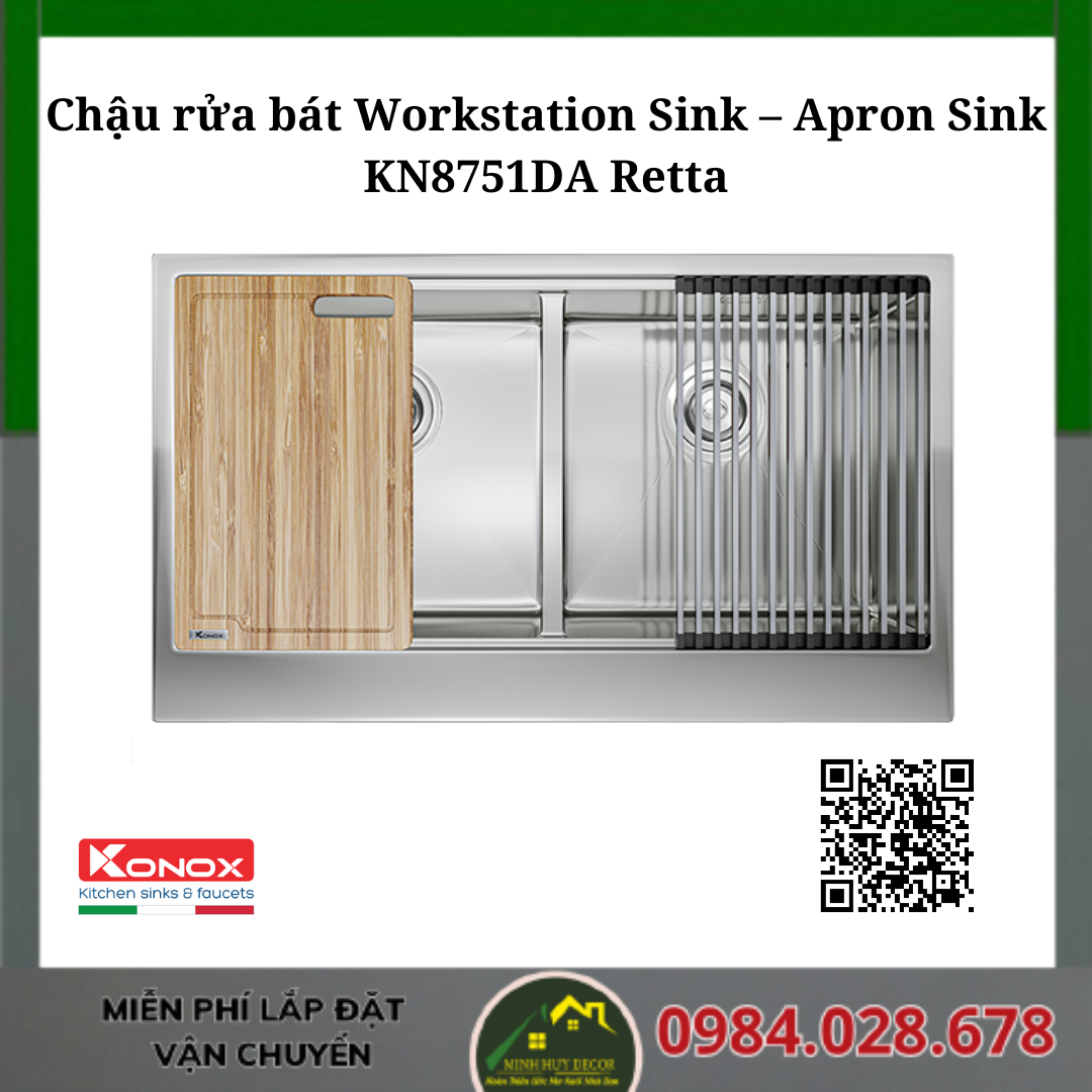 Chậu rửa bát KN8751DA Retta