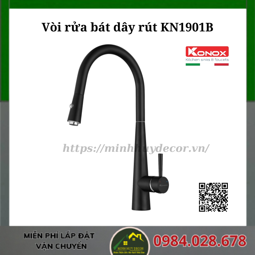 Vòi rửa bát dây rút KN1901B