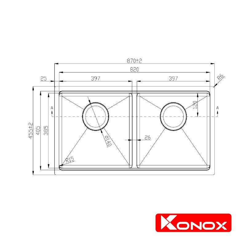 Chậu rửa bát KN8745DUB