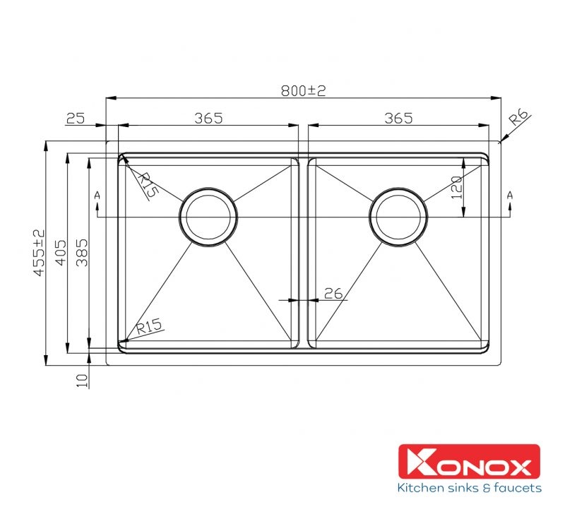 Chậu rửa bát KN8046DUB