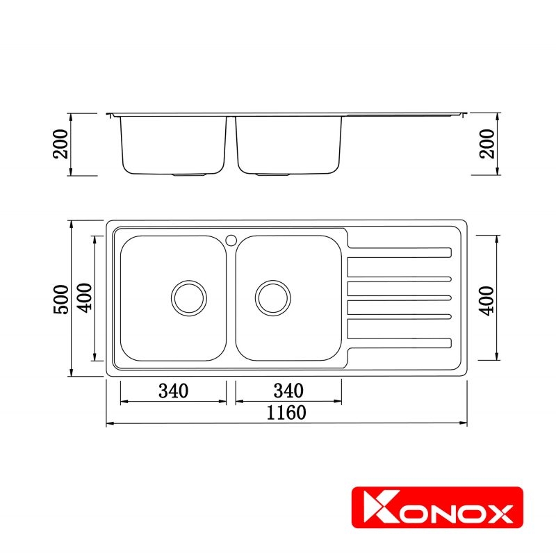 Chậu rửa bát European sink Artusi KS11650 1D