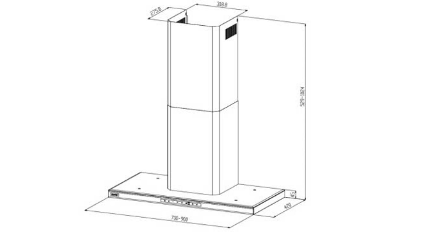 Máy hút mùi áp tường GrandX GX H90C69G