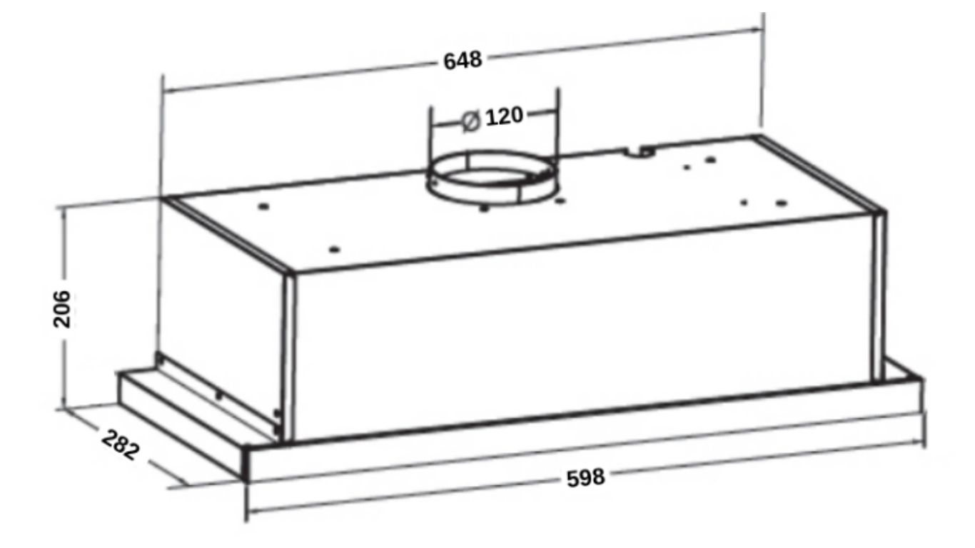 Máy hút mùi âm tủ GrandX GX H60F58B