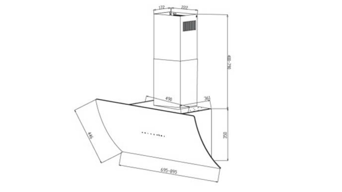 Máy hút mùi áp tường GrandX GX H90F87B