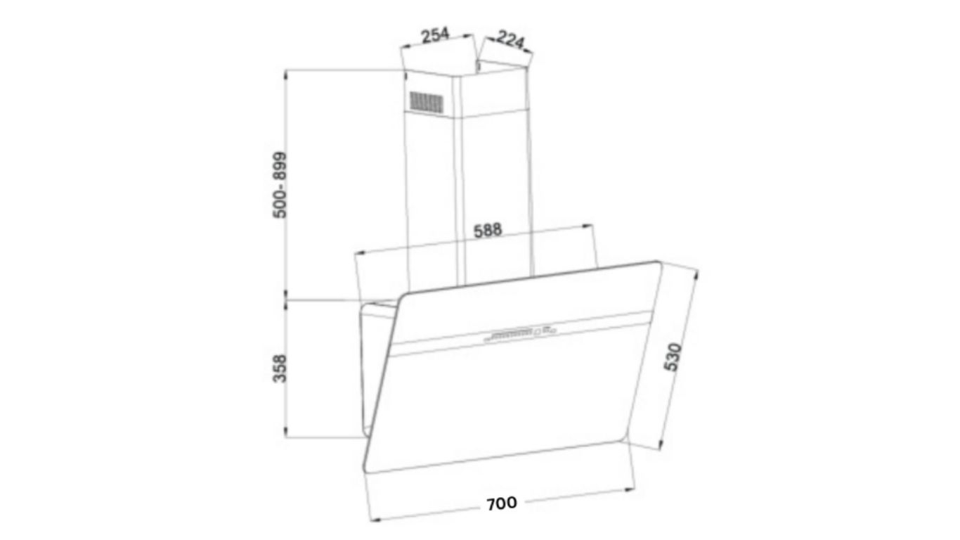 Máy hút mùi áp tường GrandX GX H70S86B