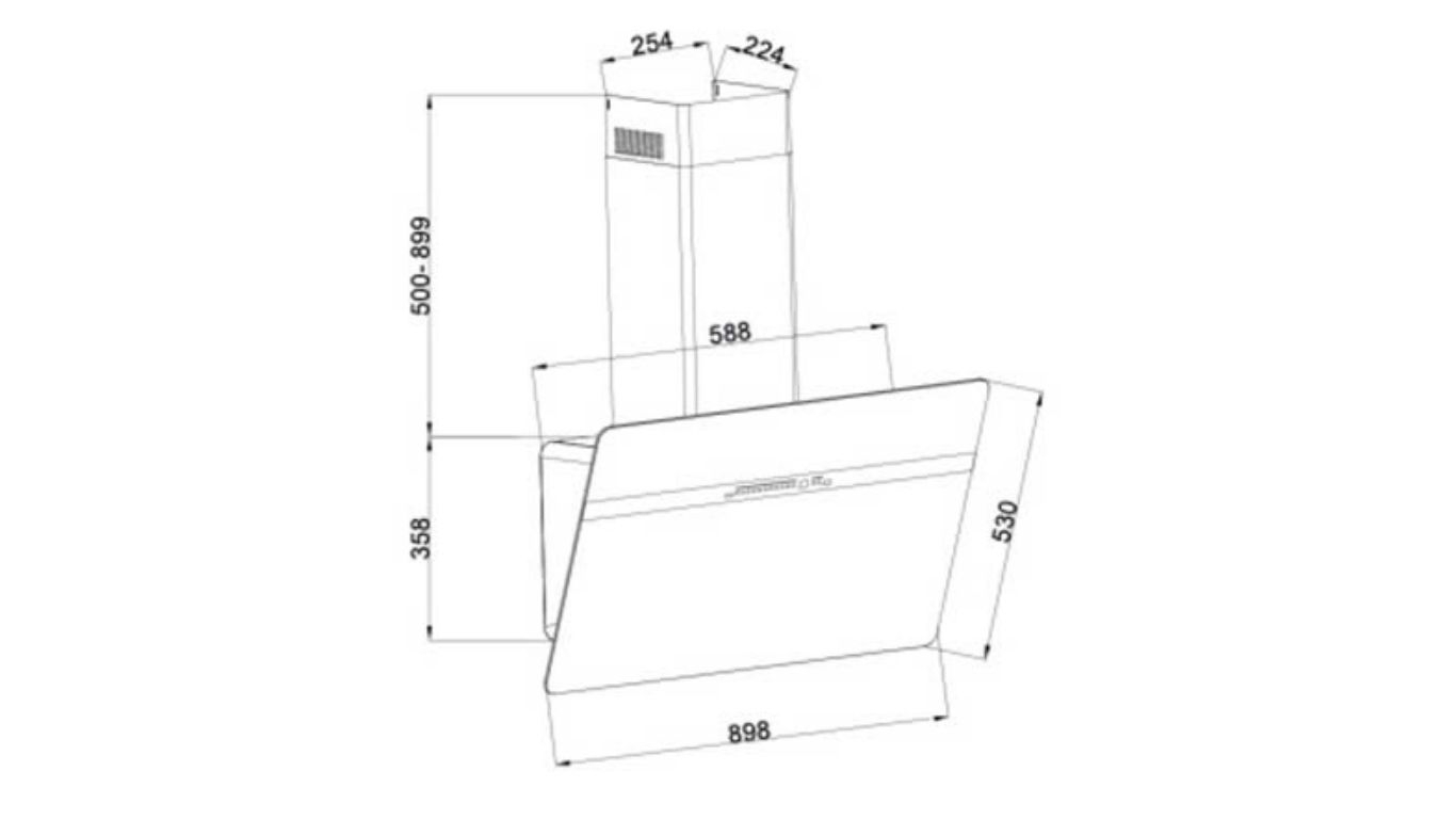 Máy hút mùi áp tường GrandX GX H90S86B