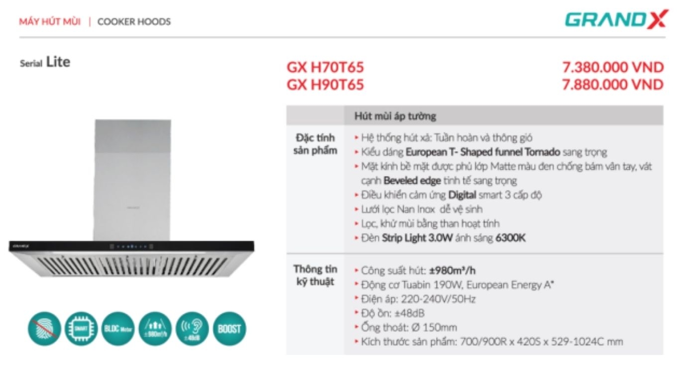 Máy hút mùi GrandX GX H90T65