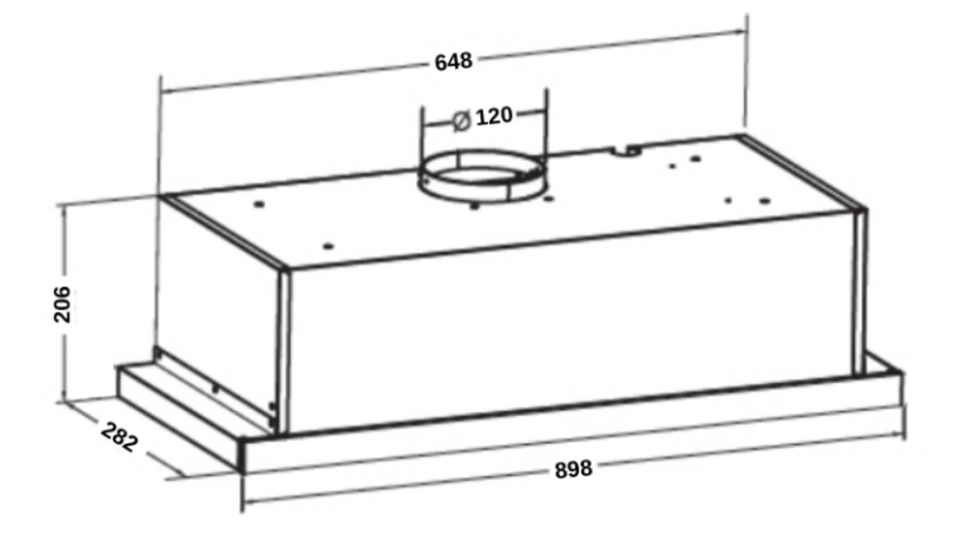 Máy hút mùi âm tủ GrandX GX H90F58B