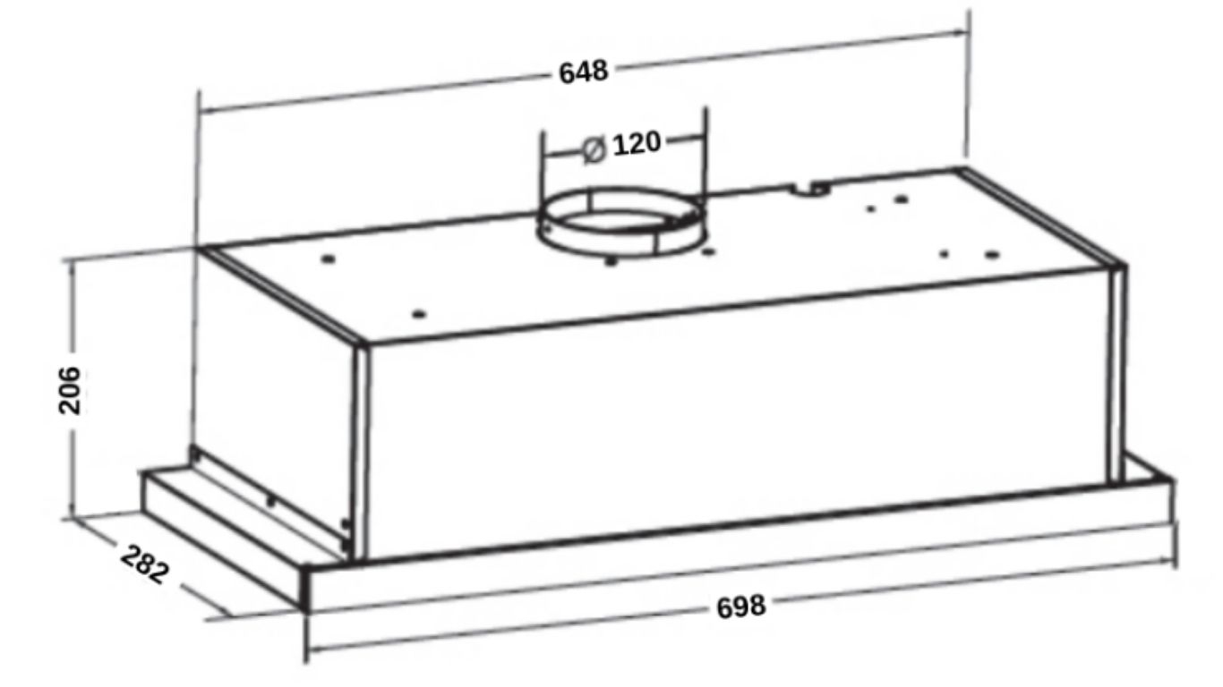 Máy hút mùi âm tủ GrandX GX H70F58B