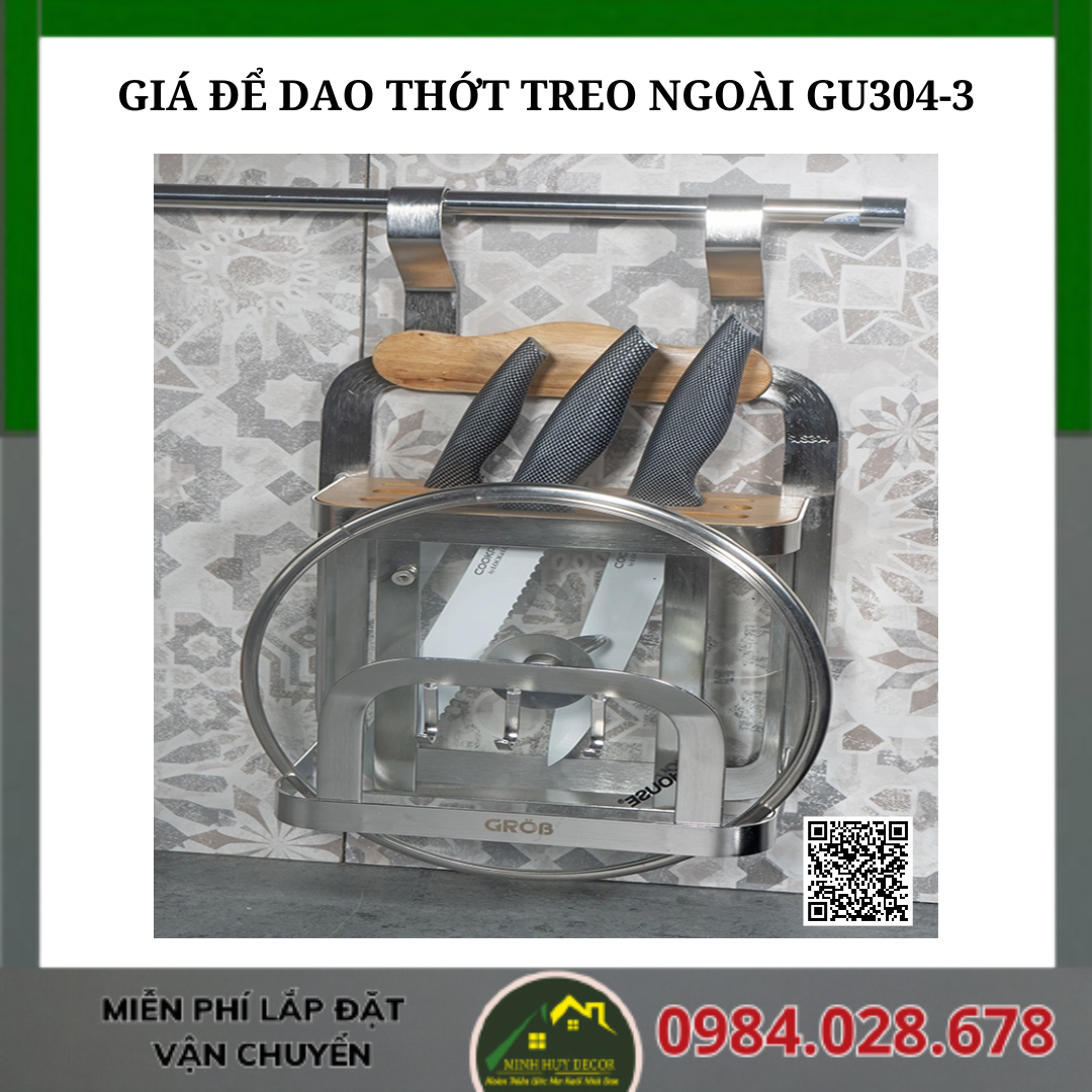 GIÁ ĐỂ DAO THỚT TREO NGOÀI GU304-3