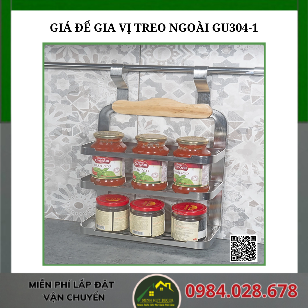 GIÁ ĐỂ GIA VỊ TREO NGOÀI GU304-1