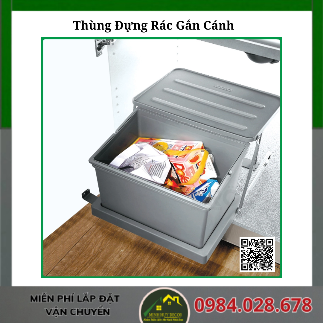 Thùng Đựng Rác Gắn Cánh
