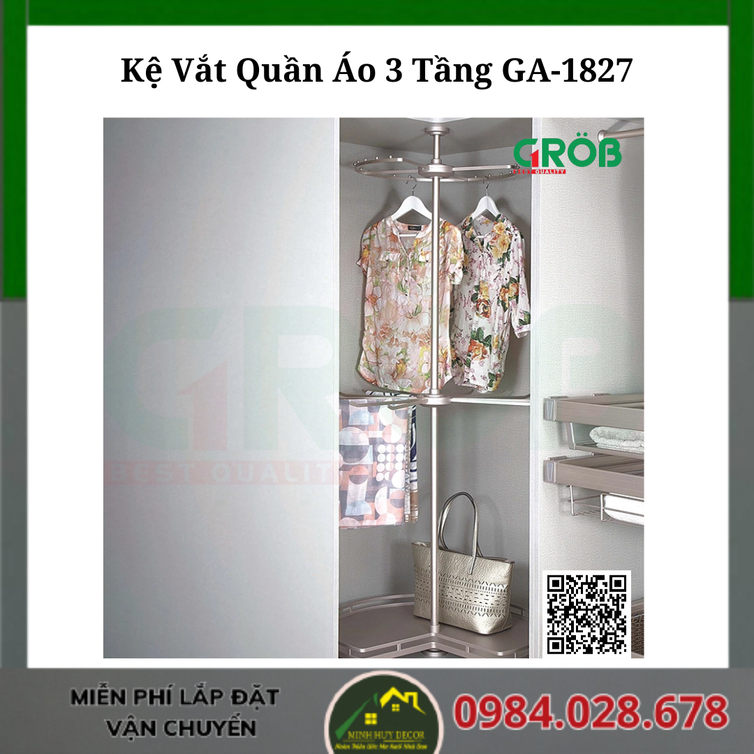 Kệ Vắt Quần Áo 3 Tầng GA-1827