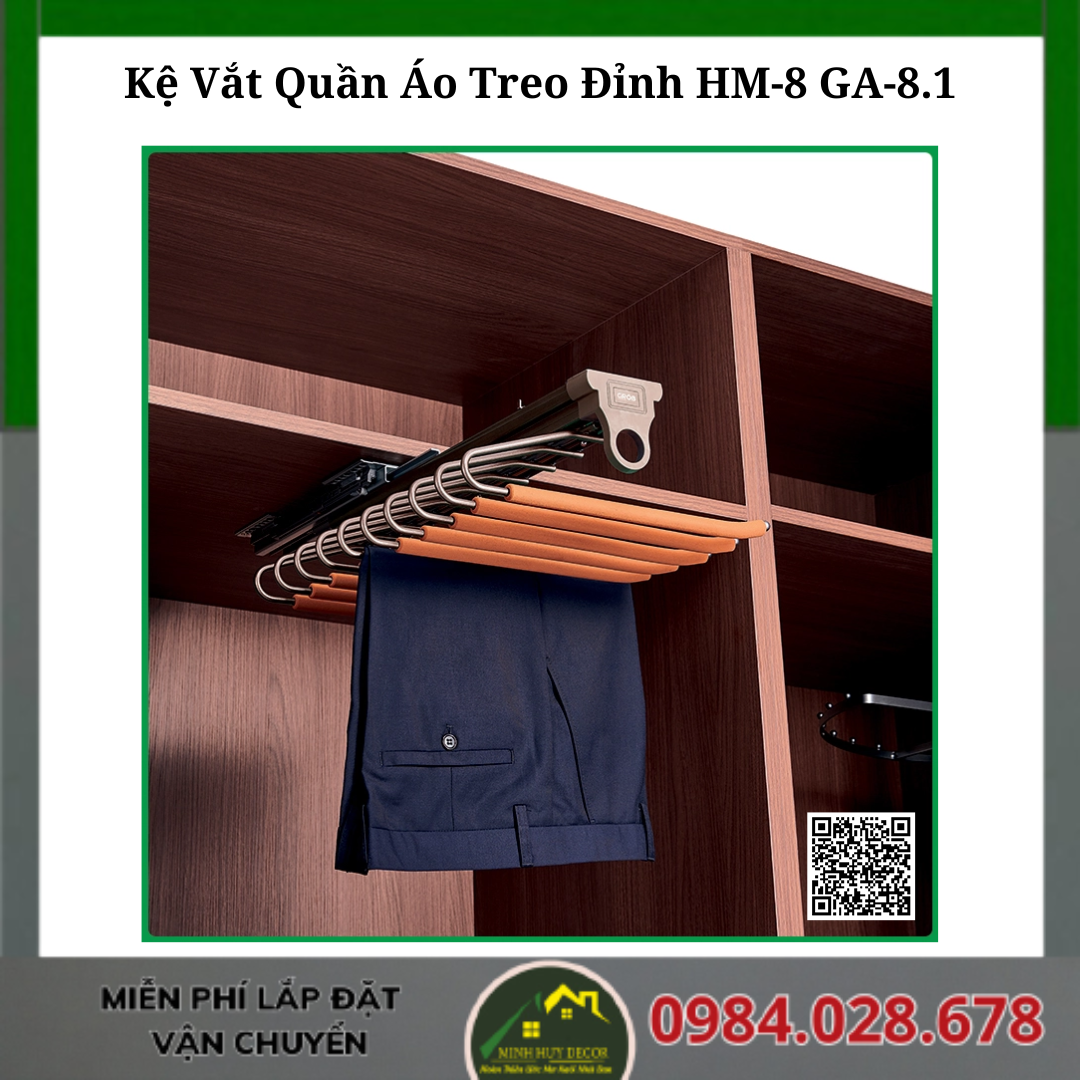 Kệ Vắt Quần Áo Treo Đỉnh HM-8 GA-8.1