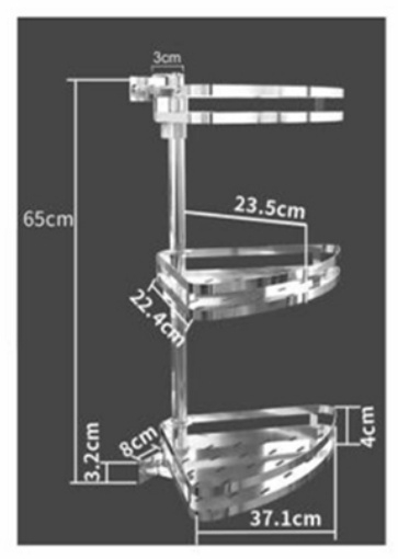 KỆ GÓC CHIẾC LÁ INOX 304 TORO.016