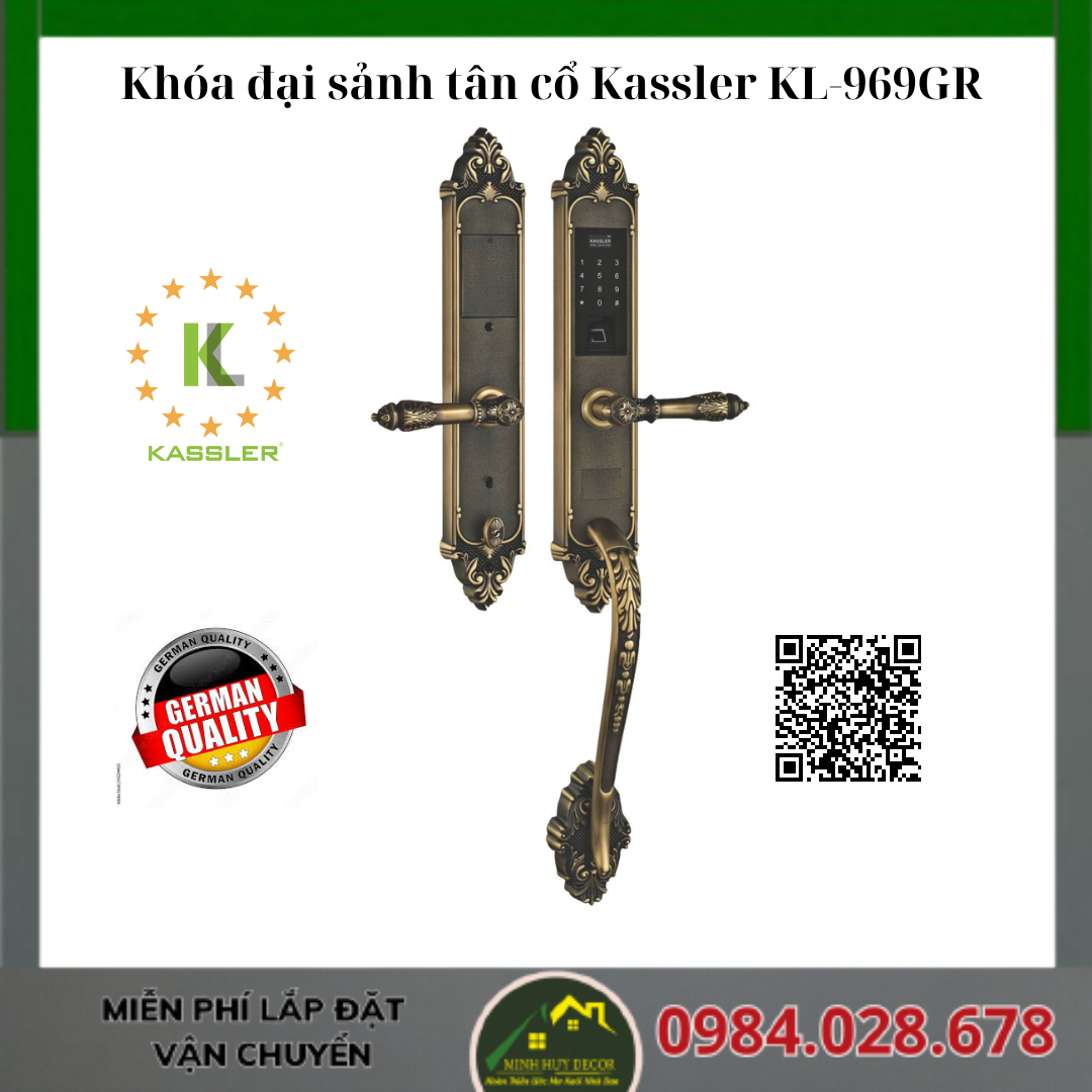 Khóa đại sảnh tân cổ Kassler KL-969GR