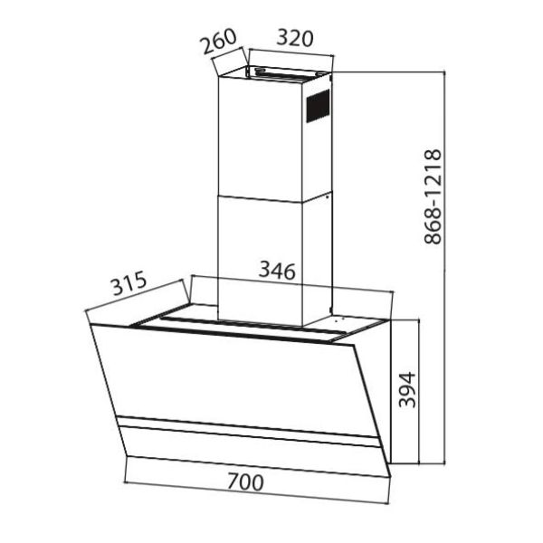 Máy hút mùi Latino LT-V700DC Athena