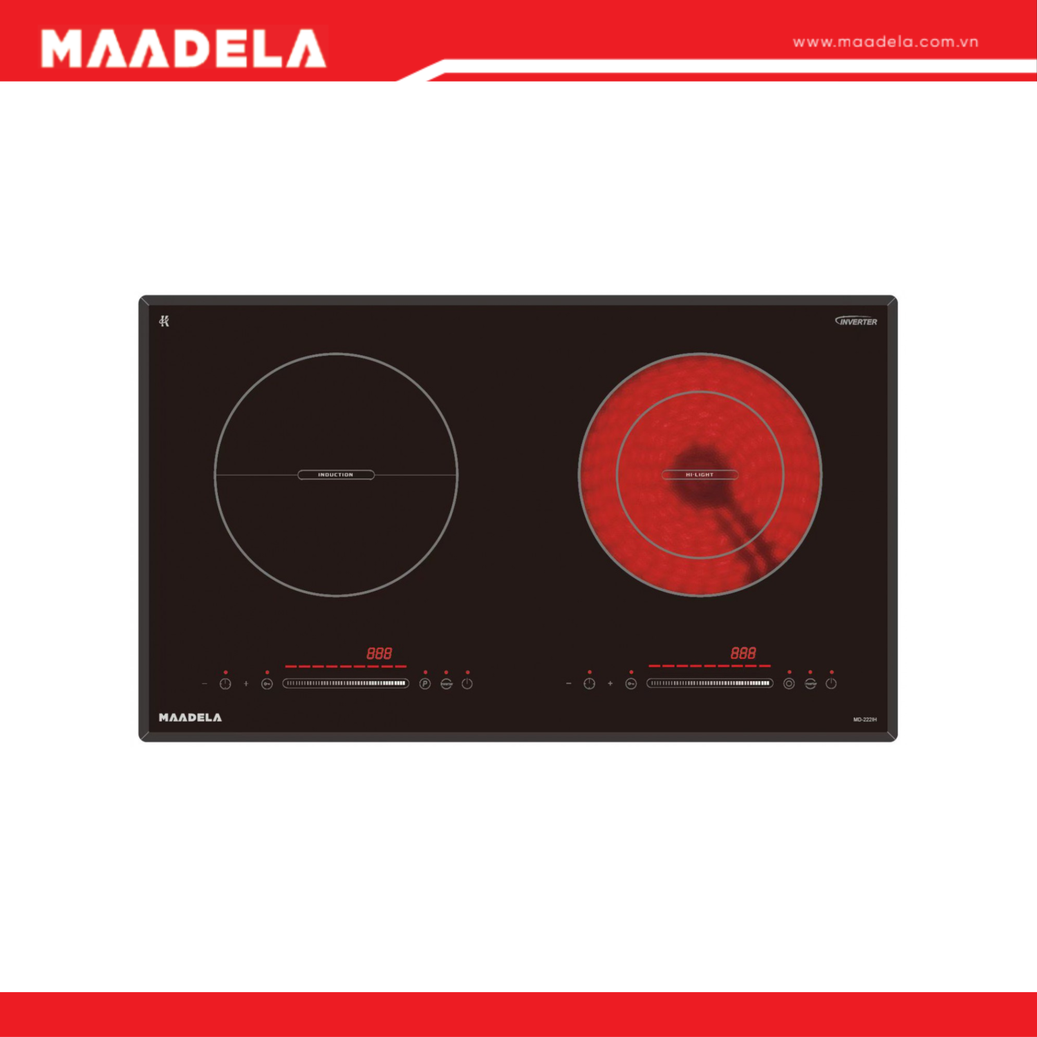 Bếp kết hợp điện từ Maadela MD-222IH