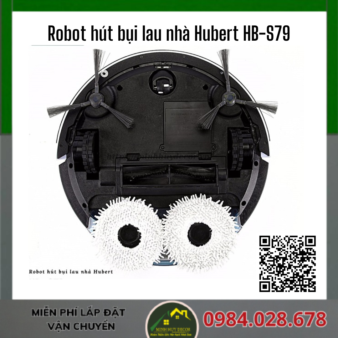 Robot hút bụi lau nhà giặt giẻ Hubert HB-S79