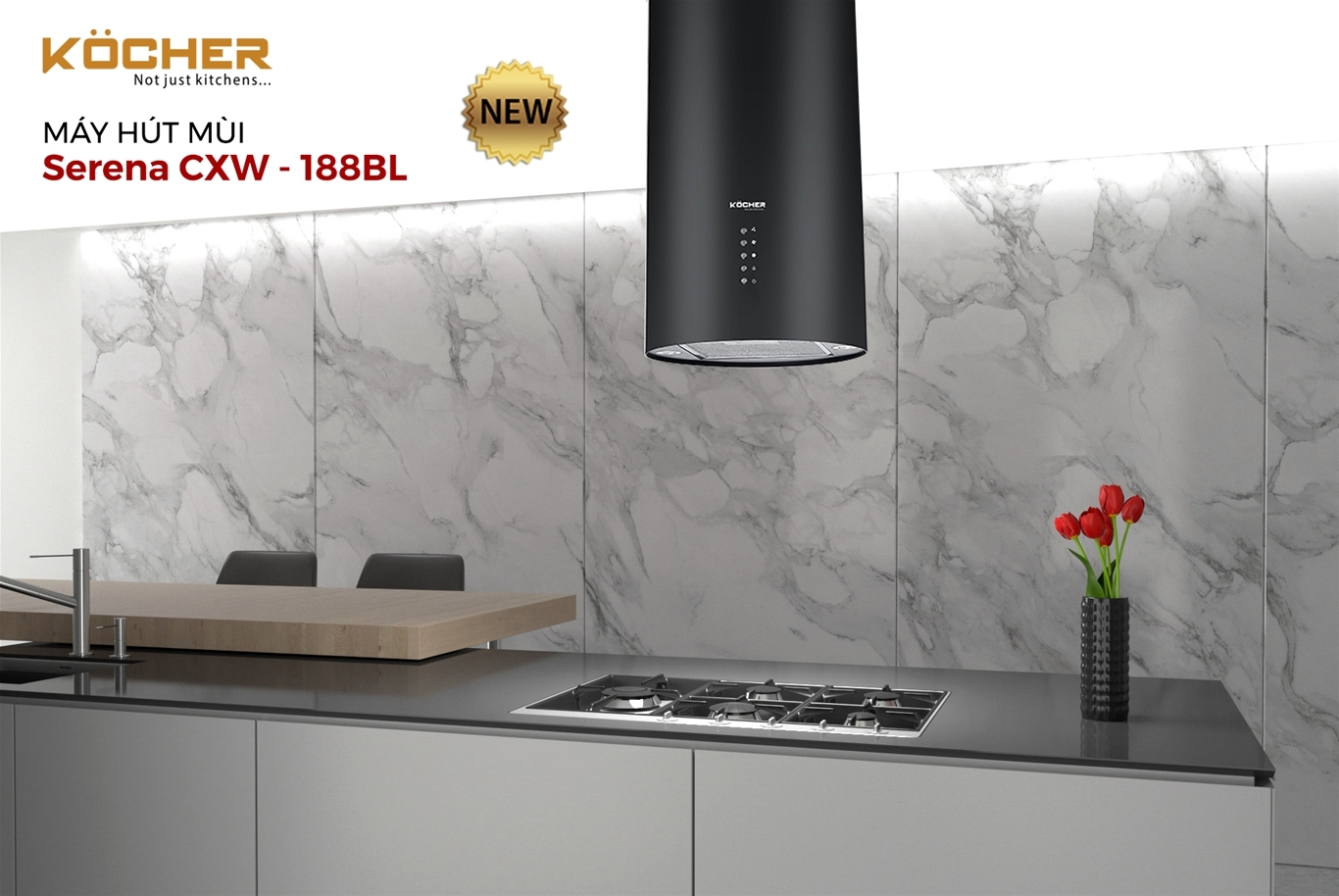 Máy hút mùi Kocher Serena CXW-188BL