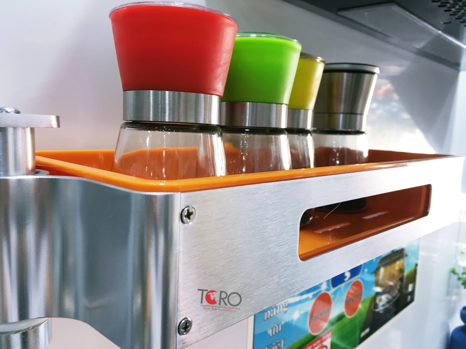 KỆ GIA DỤNG NHÔM ĐỊNH HÌNH MÀU INOX TORO.004