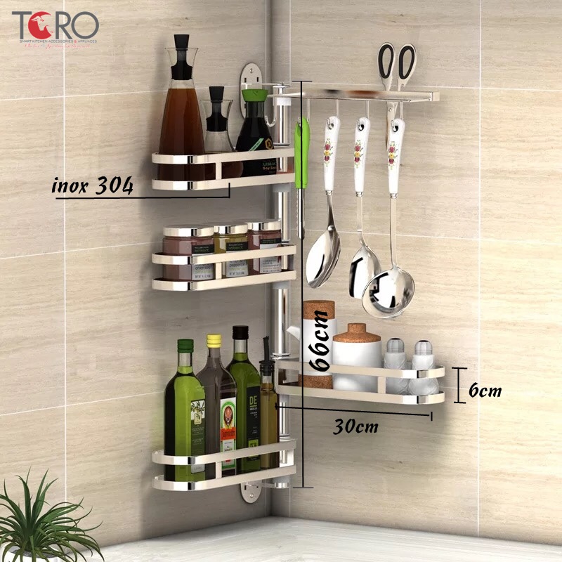 KỆ GIA DỤNG INOX NAN DẸT TORO.009