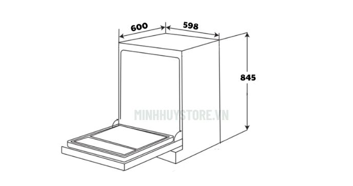 Máy rửa chén Toshiba DW-15F7(G)-VN