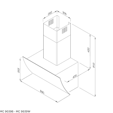 Máy hút khử mùi áp tường MC 9039W