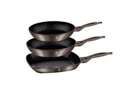 Bộ 3 chảo màu carbon xám Hafele 511.08.011