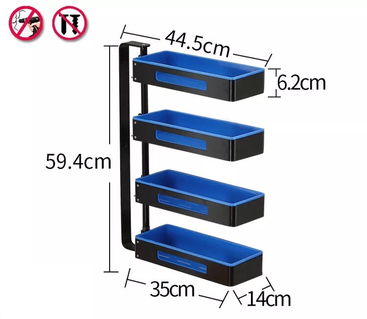 KỆ GIA DỤNG NHÔM ĐỊNH HÌNH MÀU ĐEN TORO.003